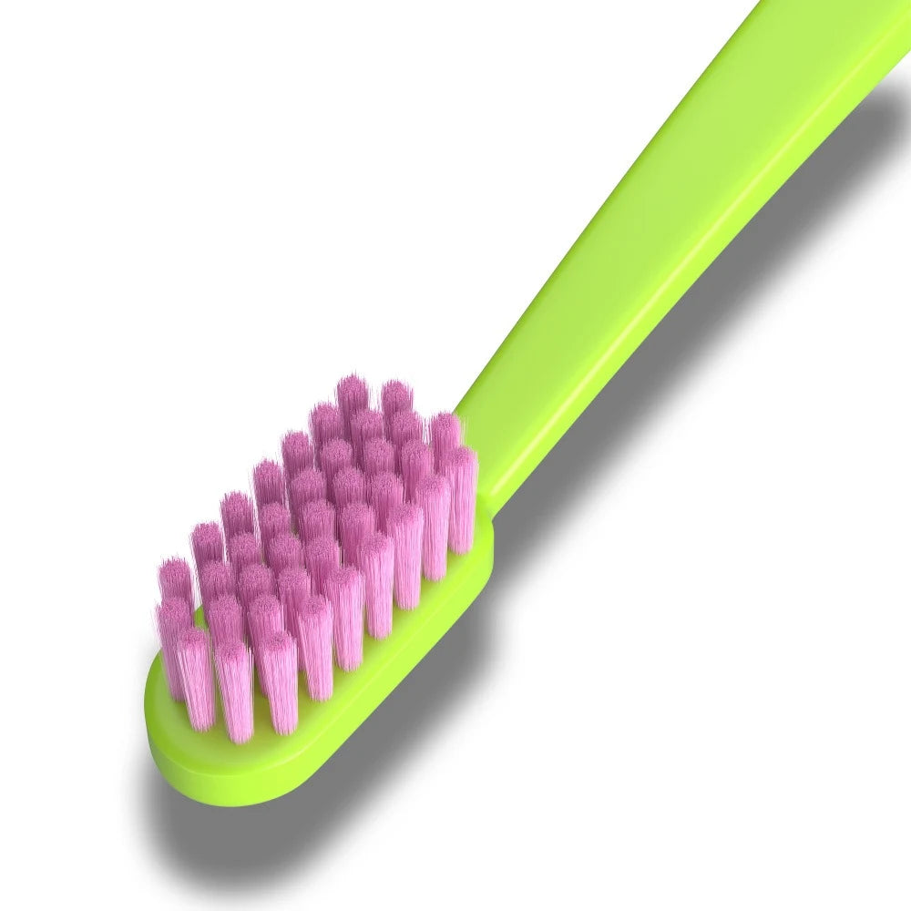 MEDIBLANC 5490 Ultra Soft Toothbrushes 2-Pack brush head close-up